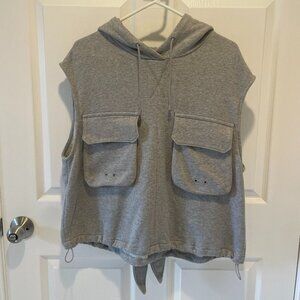 SJYP Oversize Hoodied Sweatshirt Vest Sz Small